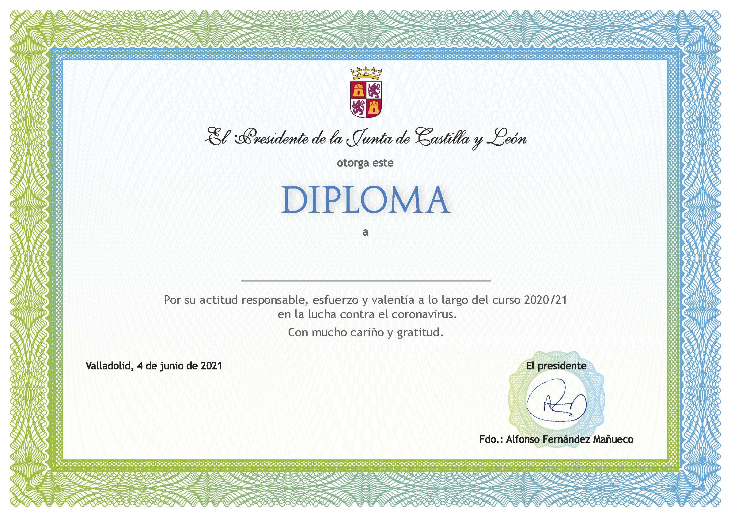 Diploma Alumnado COVID 2021
